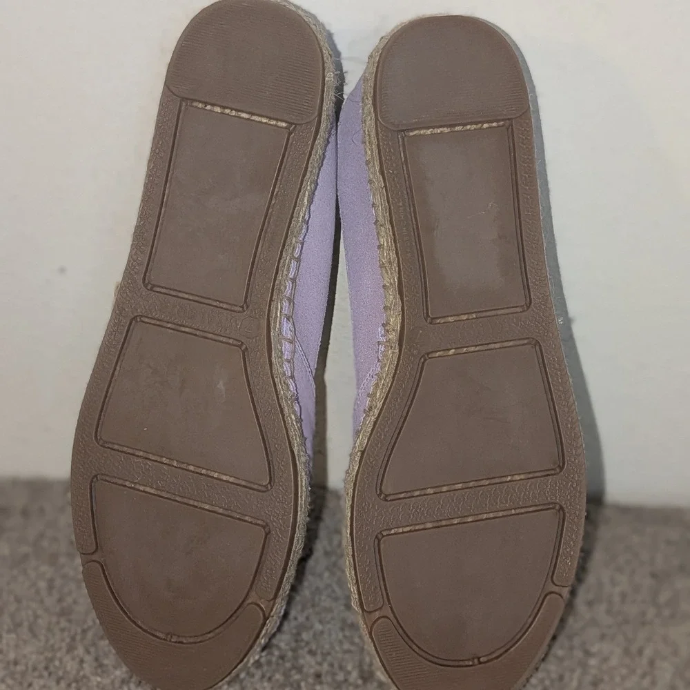 Talbots Womens‎ Lavender Purple Suede Leather Espadrille Flats Shoes Size 7 NWOT